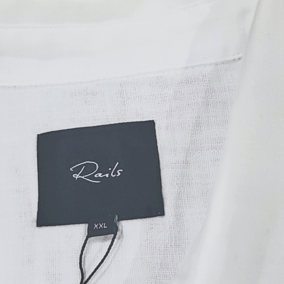 Rails Men's Wyatt White Long Sleeve Button Up Size XXL - Picture 7 of 13